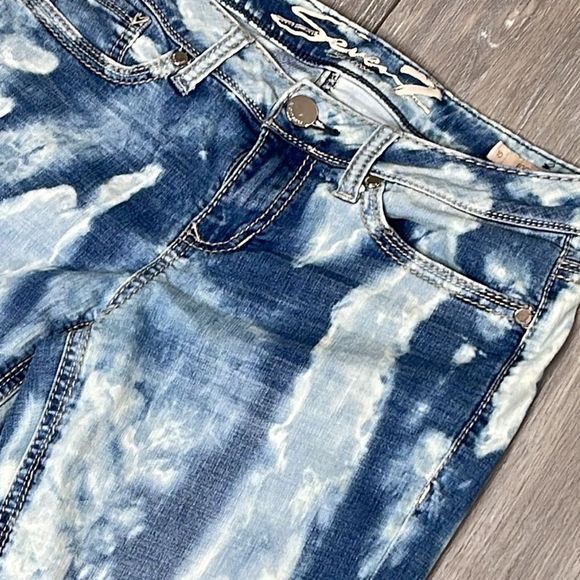 Seven Bleach Washed Rocker Slim Stretch Jeans - Picture 15 of 17